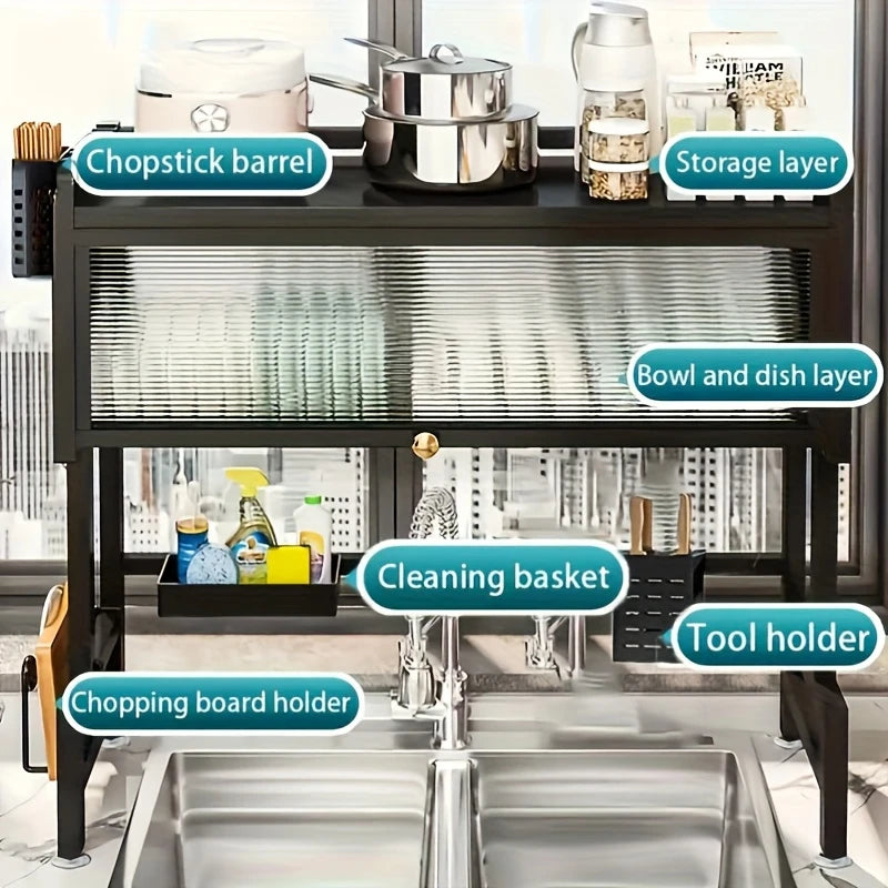 AquaRack™ DELUXE Escurridor de platos 🍽️💦 | + PAÑOS IMPERMEABLES GRATIS🧽