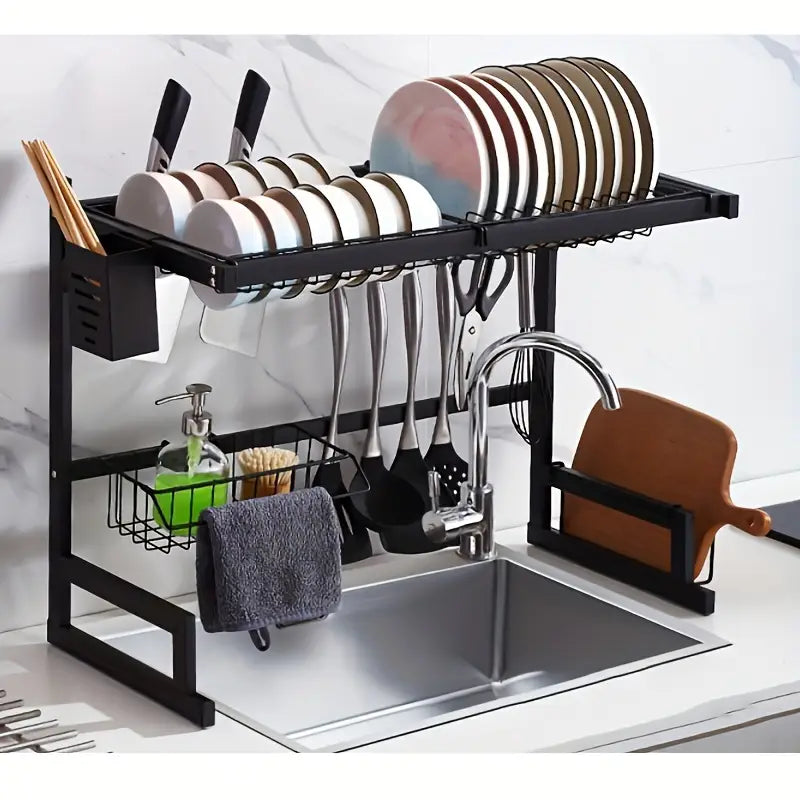 AquaRack™ Escurridor de platos 🍽️💦 | + PAÑOS IMPERMEABLES GRATIS🧽