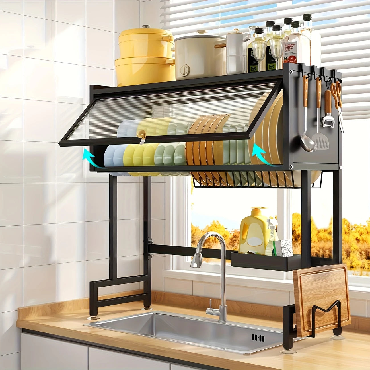 AquaRack™ DELUXE Escurridor de platos 🍽️💦 | + PAÑOS IMPERMEABLES GRATIS🧽