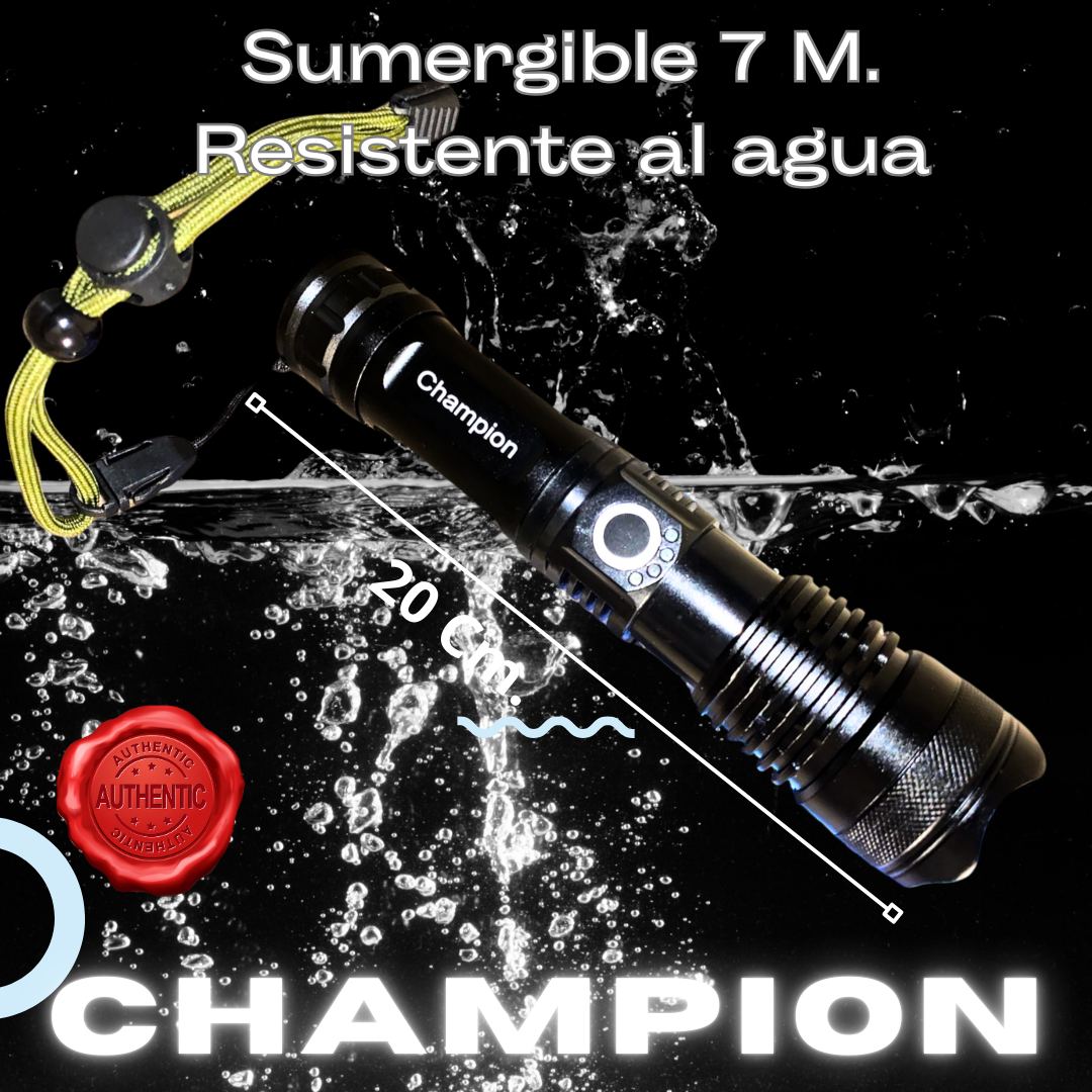 🔦⚡ LINTERNA LED DARK SILVER LARGA DISTANCIA + CARGA RAPIDA 🔋