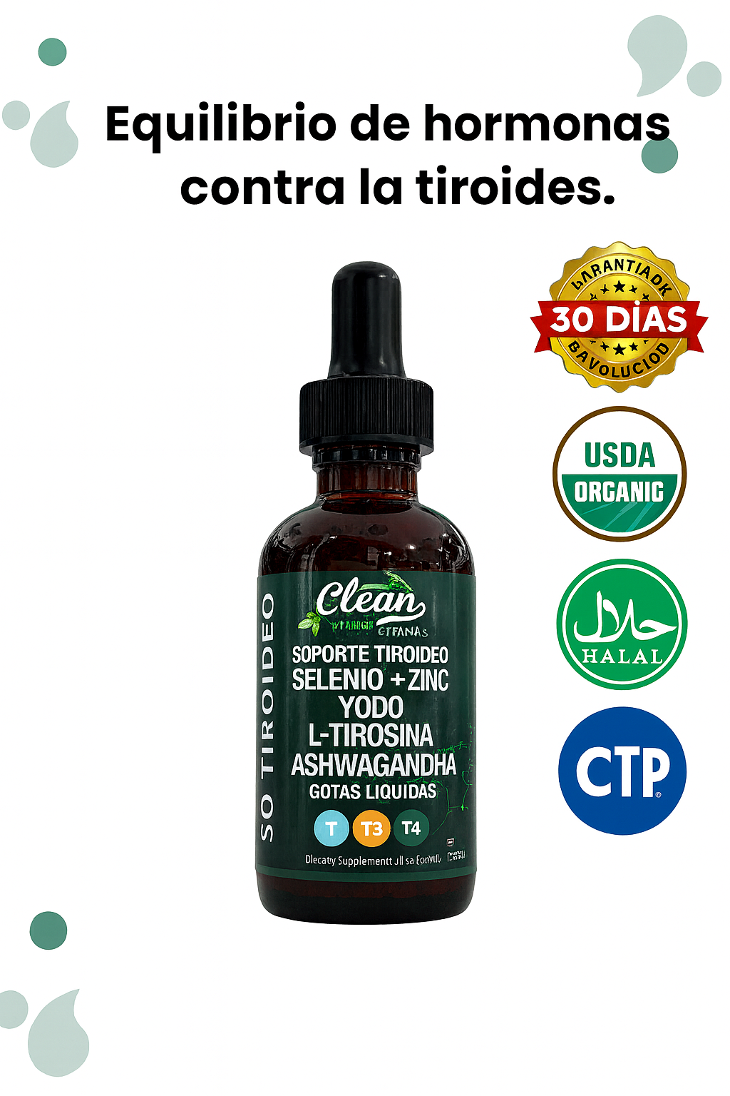 Thyro Balace - Hormona para el soporte de la  thyroides